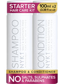 NYK1 Sulphate Free Hair Shampoo And Conditioner | Starter Set - 100ml x2
