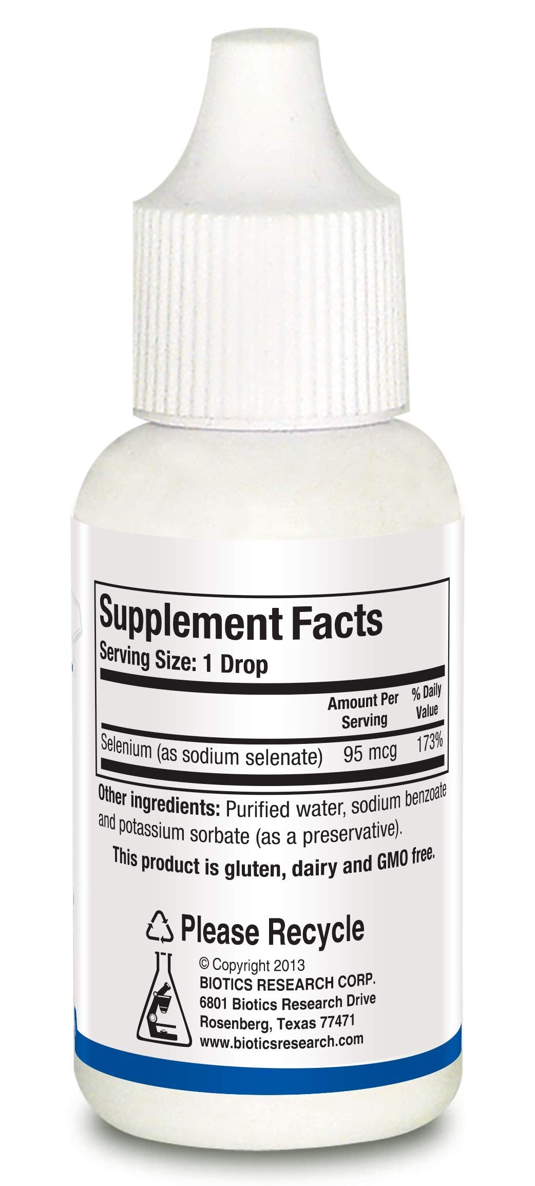 Biotics Research Aqueous Selenium Liquid Formula, 95 mg Selenium Drop, Supports Reproductive Health, Thyroid Gland Function, DNA Production, Cognitive Health, Potent Antioxidant 0.5 Fluid Ounces