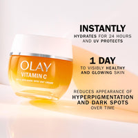 Olay Vitamin C Face Moisturiser Day Cream SPF 30 REFILL, Skincare with Niacinamide 99% Purity, Antioxidant Vitamin E. Brightening Skin Care: Anti-Dark Spot Action, Evens, Hydrates. Non-greasy, 50ml