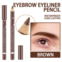NatrLuxe 12 PCS Waterproof Brown Eyebrow Eyeliner Pencil - Long-lasting, Sweat-proof Makeup Brow Tint Pen