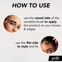 Got2B got2b glued for Brows & Edges eyebrow gel, vegan waterproof eyebrow gel, fast drying with no residue or stickiness 16ml
