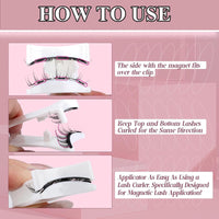 EONFAVE Magnetic Eyelashes Natural Look - Magnetic Lashes No Glue or Eyeliner Needed - Magnetic False Eyelashes with Applicator - Natural Look Reusable Magnetic Eyelashes - Easy to Wear and Remove