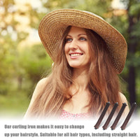 LIYANHU 4 Pcs Heatless Blowout Rods, Brown Overnight Blowout Rods, Heatless Curls, Heatless Curling Rod, Blow out Rods - No Heat Curls to Sleep for Curl Rods, Women Long Hair for All Hair