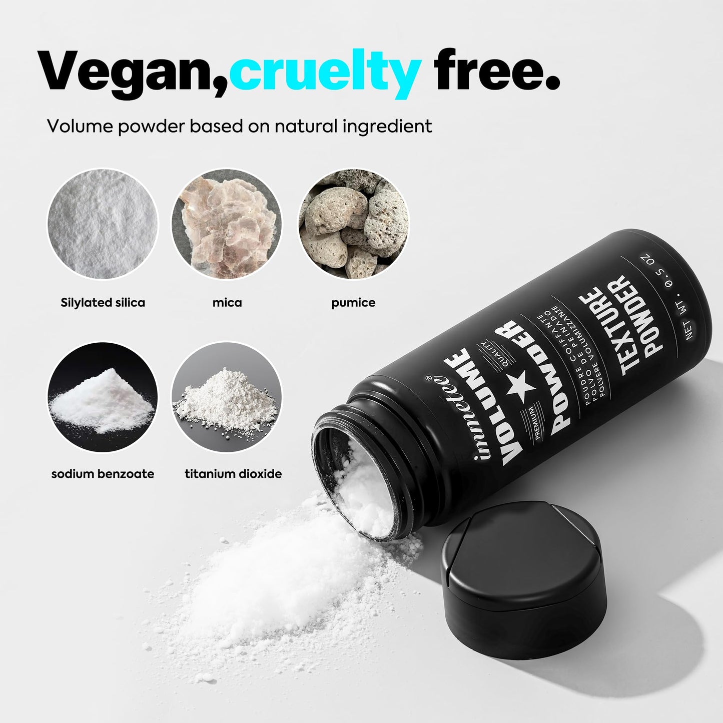 immetee Texture Powder, Volumizing and Texturizing Powder, Keep Hair Soft & Fluffy All Day, No Mess, Hair Root Lifting Effect Powder 15g