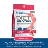 Applied Nutrition Diet Whey - High Protein Powder Supplement, Low Carb & Sugar, for Weight Management with CLA, L Carnitine, Green Tea (450g - 18 Servings) (Strawberry Milkshake)