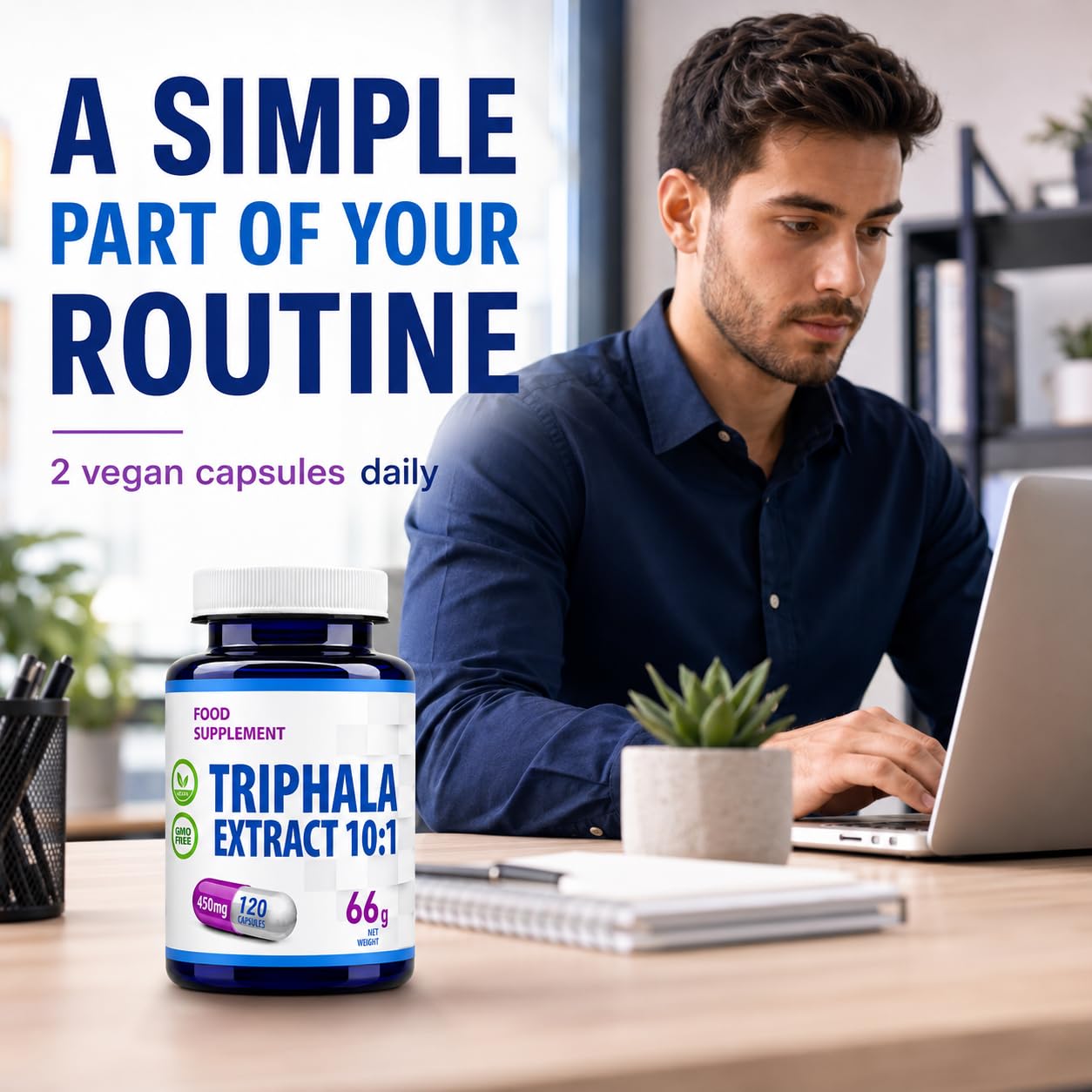 Hepatica Triphala Extract 4,500mg Equivalent | 450mg 10:1 Extract | Amalaki, Haritaki & Bibhitaki | 120 Vegan Capsules | 3rd Party Lab Tested