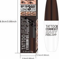 SHEBEEDO Eyebrow Tint Tattoo Peel Off Eyebrow Gel Semi-Permanent Colour Brow Tattoo Gel Waterproof Peel Off Eyebrow Gel, Lasts Up to 3 Days Makeup, Tattoo Brow Tint Suitable for All Brow Shapes(Light Brown)