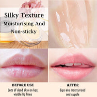 GEEWHILE Lip Sleeping Mask Lip Mask Skincare Lip Balm Set,2 Pcs Honey+Strawberry Bee Balm Moisturizing Lip Mask for Day&Night Lip Care,Repair,Prevent Dry Crack,Lip Line Reducing,Clearing Dead Skin