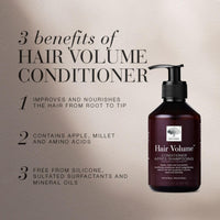 New Nordic Ltd New Nordic Hair Volume Conditioner 250ml - Herbal Based Hair Repair and Thickening Conditioner for Dry Damaged Hair - Suitable for Men and Women