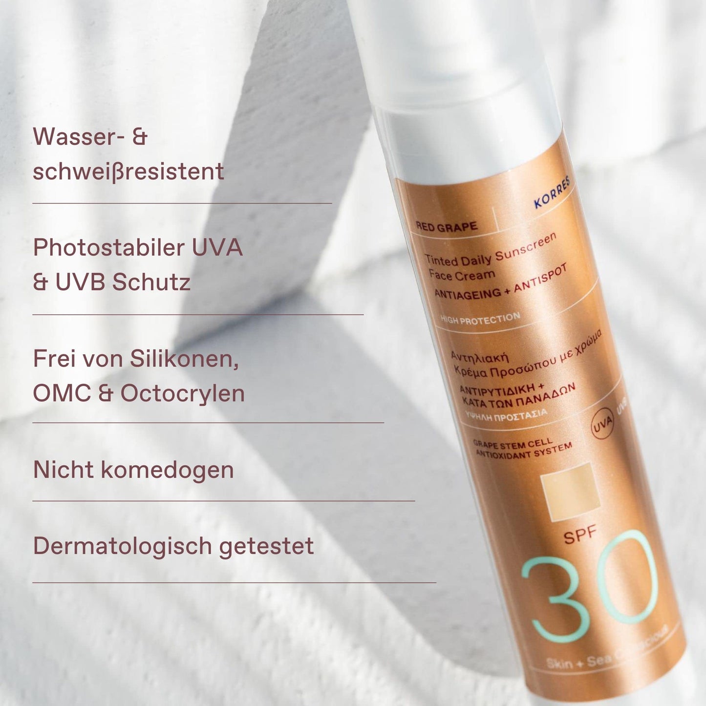 Korres Red Grape Tinted Face Sunscreen SPF30