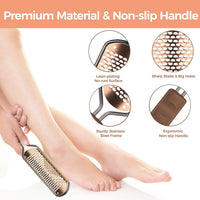 Easkep Foot File Foot Pedicure Tool, Stainless Steel Foot Scrubber Foot File Dead Skin Remover for Hard Skin and Dry Cracked Feet Scraper