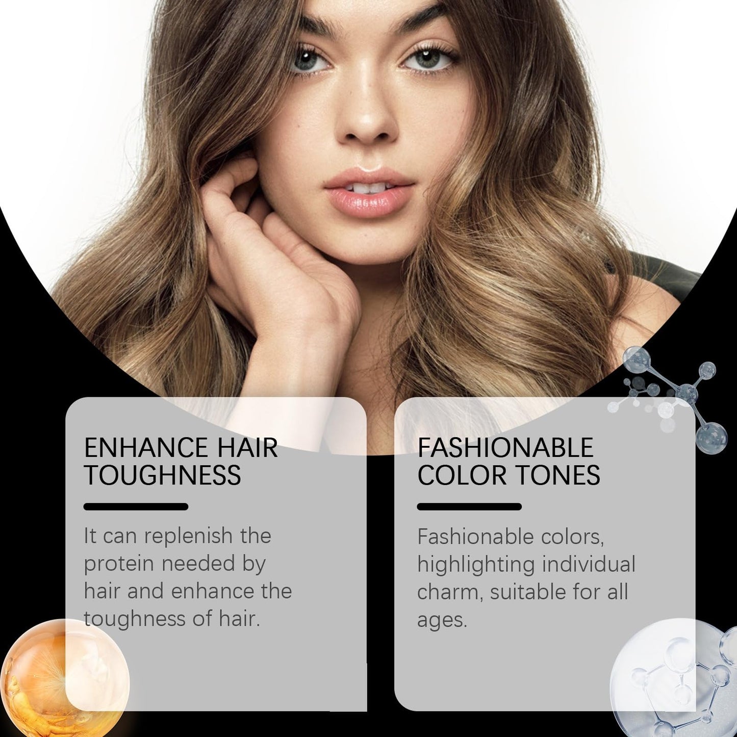 Siyinzu Polar Hair Dye Shampoo,Hair Dye Shampoo,Polar Instant Ha-ir Dy-es Sham-poo,Ha-ir Colour Sham-Poo Care,3 In 1 Sha-mpoo for Grey H-air,Colour Shamp-oo to Cover Grey Ha-ir,Anti Gre-y Sha-mpoo,Light Brown