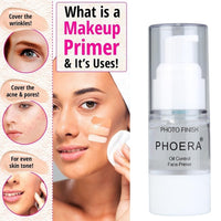 HOPHAT 2Pcs Makeup Primer For PHOERA All Matte Oil Free Full Coverage Foundation Base Long Lasting Hydrating Smoothing Moisturizing Makeup Base Matte Face Foundation Primer (#2pcs 18ml)