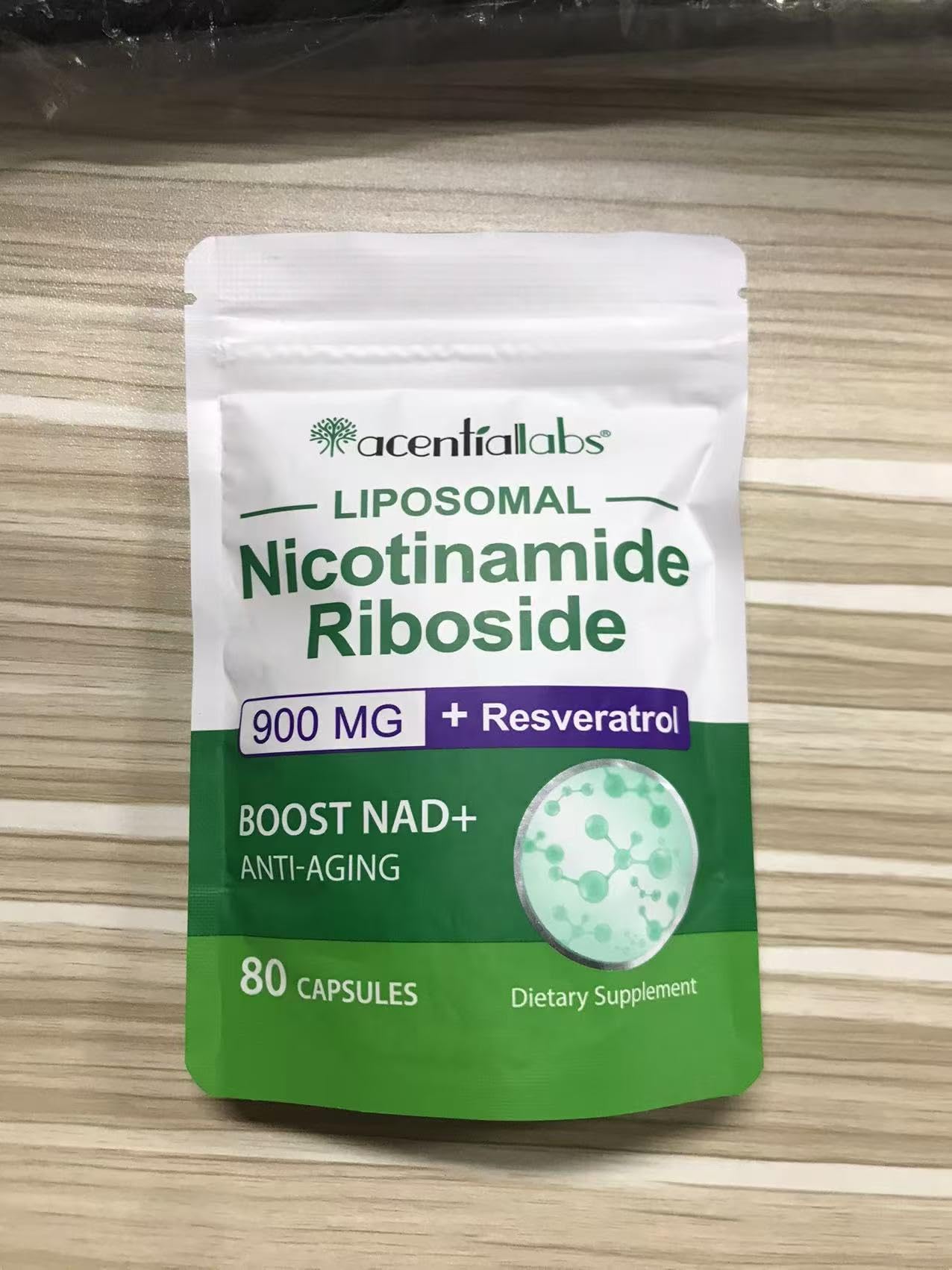 HEXIN Liposomal NAD Supplement with Trans Resveratrol,80 Capsules + 900mg,NAD Resveratrol Supplement for Support Cellular Energy & Healthy Aging