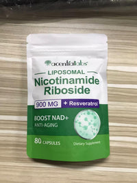 HEXIN Liposomal NAD Supplement with Trans Resveratrol,80 Capsules + 900mg,NAD Resveratrol Supplement for Support Cellular Energy & Healthy Aging
