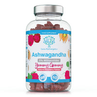 swiss bioenergetics Ashwagandha Gummies 1200mg — 60 High Strength Vegan Gummies — 1 Month Supply — Ashwagandha Root Extract — Stress & Mood Support — Gluten Free, Non-GMO — Natural Berry Flavour - UK Made
