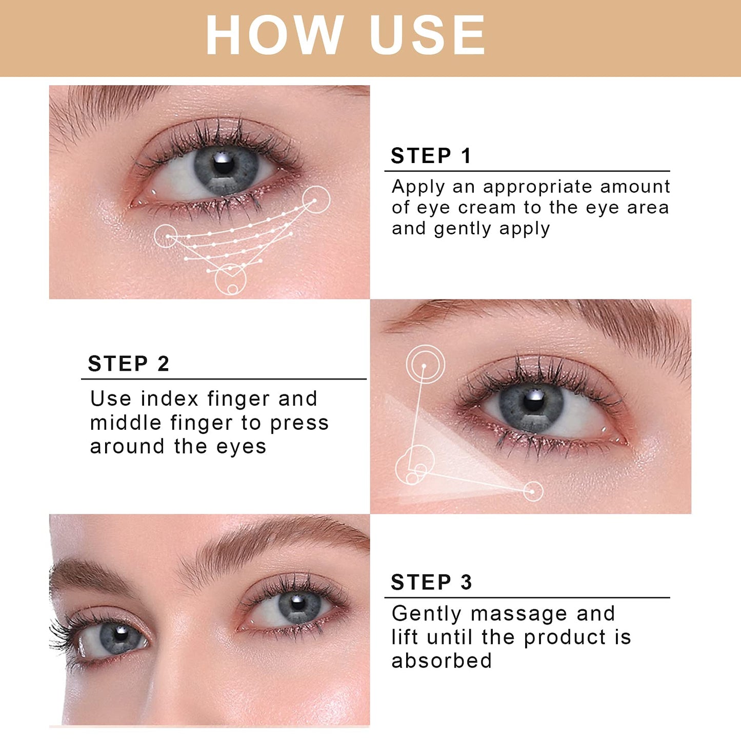 Caffeine Eye Serum ,Anti Aging Serum with EGCG,Vitamin C,Hyaluronic Acid,Collagen,Caffeine Eye Lift Serum-Reduces Puffiness, Dark Circles Under Eye Bags, Wrinkles (Caffeine eye serum)