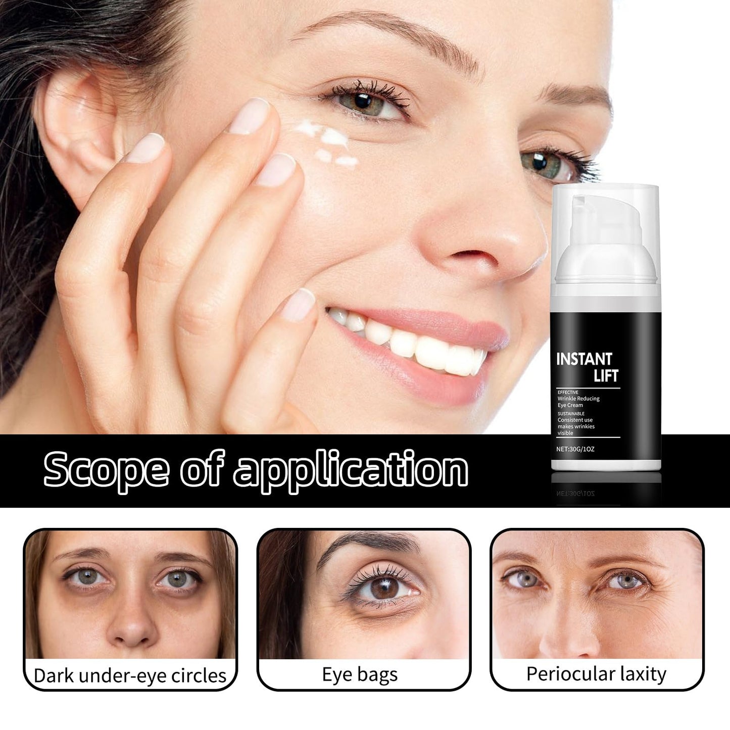 AWHXJLY Instant Lift Plus - Face Lift,Instant Eye Lift Cream for Puffiness and Bags Under Eyes,Instant Wrinkle Serum,Available on Face,Eye and Neck,Tightens Delicate Skin
