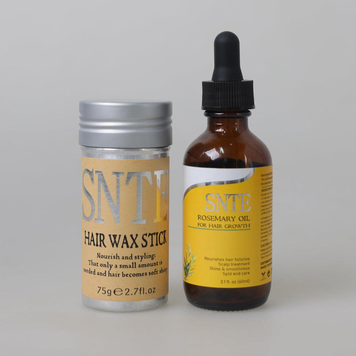 Samnyte Hair Wax Stick, Rosemary Oil for Hair Growth Set, Styling Wax Stick for Taming Flyaways, Non-greasy Rosemary Oil - Nourishing & Strengthen