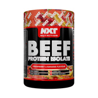 NXT Nutrition NXT Beef Protein Isolate 540g - High Protein Powder in Natural Amino Acids - Paleo, Keto Friendly - Dairy and Gluten Free - 540g - Strawberry & Banana