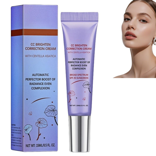 QinZiEn Colour Correcting Cream,Centella Asiatica CC Cream,Korean Colour Corrector,CC Cr-eam,Tinted Face Moisturiser,Skin Tint Moisturiser,Boosting & Soothing Effects,Long Lasting Concealer,Tinted Moisturiser
