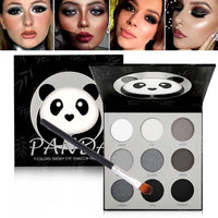AYNKH Black Smokey Eyeshadow Palette Makeup, Halloween Black Eyeshadow Palette, 9 Colors Black Silver Gray White Highly Pigmented Gothic Makeup Matte Glitter Eyeshadow Palette for Girls and Women