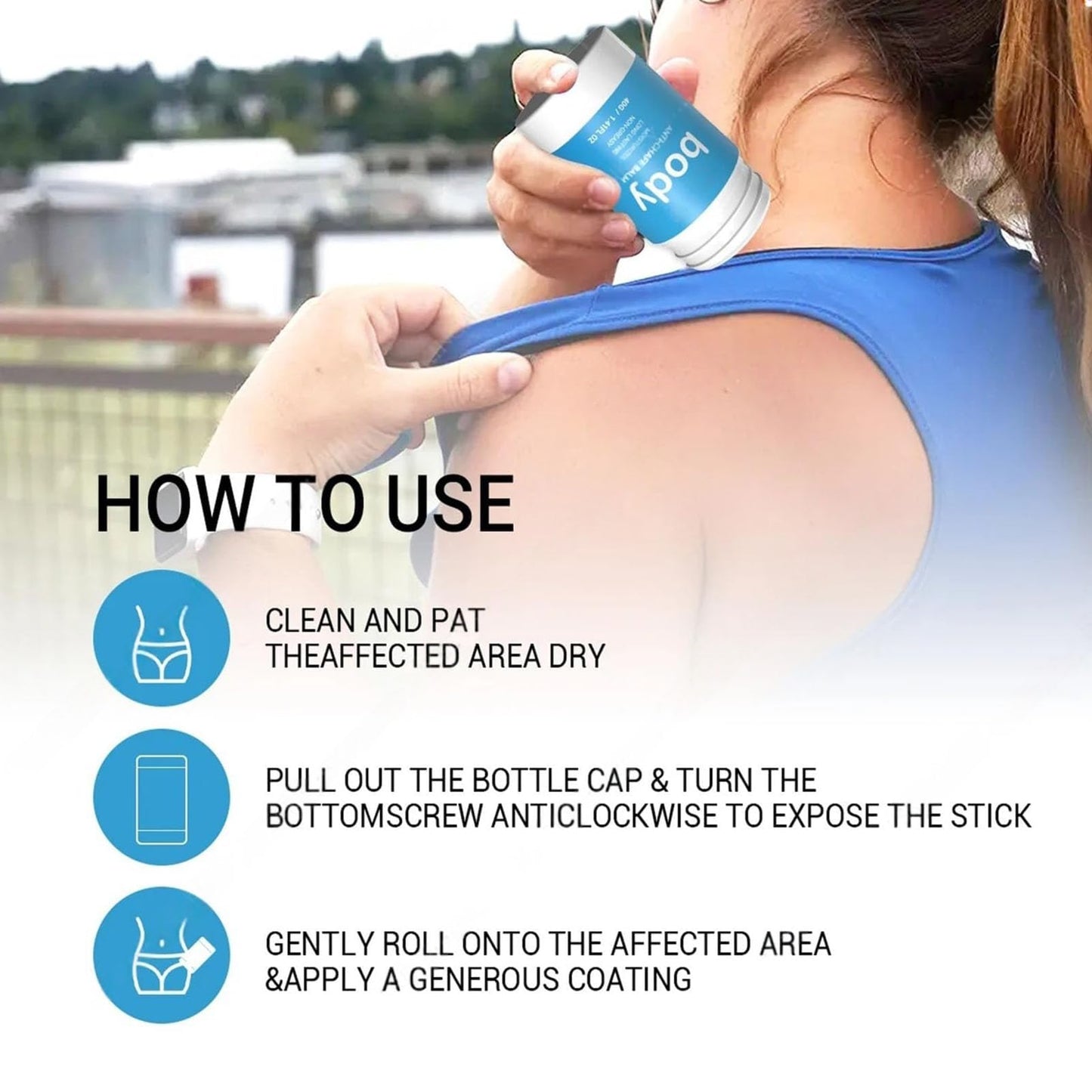 Water & Sweat Proof Anti Chafe Stick | Dryness & Long-Lasting Protection For Sports Chafing & Thigh Rashes | Anti-Friction Cream For Active Lifestyles