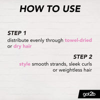 Got2b Anti Frizz Hair Lotion Smooth Operator, Vegan, Up To 230 Degree Heat Protection, Frizz Control, For Smooth Silky Hair, 200ml