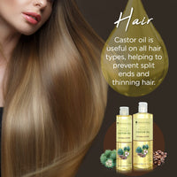 PraNaturals Cold Pressed Castor Oil 500ml - 100% Natural, Vegan & Pure, for Hair, Eyebrows & Eyelash Growth, Softer Skin & Face, Rich In Omega-6, Omega-9 & Essential Fatty Acids