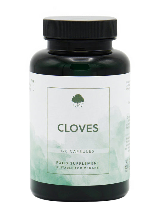 Cloves Powder Capsules | 500mg Clove Powder per Capsule | 120 Vegan Capsules | G&G Vitamins