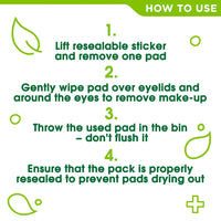 2 PACKS =60 Pads of Simple Kind to Eyes Eye Make-Up Remover Pads