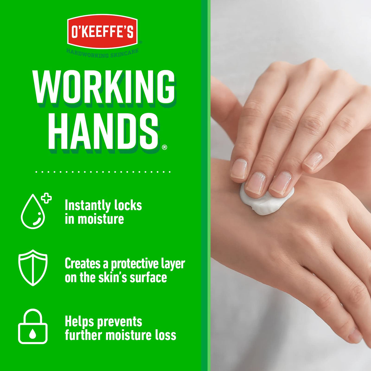 O'Keeffe's O’Keeffe’s Working Hands Value Tube, 190ml – Hand Cream for Extremely Dry, Cracked Hands | Non-Greasy, Unscented & Instantly Boosts Moisture Levels