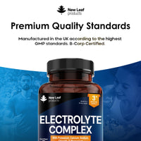 NEW LEAF PRODUCTS Electrolytes Tablets - High Strength Rehydration Tablets - with Potassium, Calcium, Sodium, Chloride, and Magnesium Fasting Keto Electrolytes Vegan Made in UK