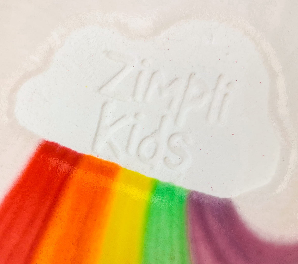 3 x Large Cloud Rainbow Bath Bombs from Zimpli Kids, Special Effect Bath Bombs for Children, Handmade Bubble Bath Fizzies Gift Set, Organic Moisturising Vegan Friendly and Cruelty Free