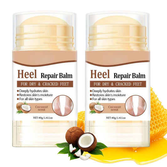 RubyTint Coconut Scented Foot Balm For Dry Cracked Heels & Rough Skin - 40g Hydrating Moisturising Stick With Natural Shea Butter & Beeswax, Non Greasy Formula Dual Pack For Men & Women