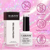 RARJSM Diamond Pink Glitter Nail Gel Polish,Glitter Gel Nail Polish,Bright Hot Pink Sparkle Nail Gel Soak off Requires Drying Under UV LED Lamp Nail Beauty Art Design Salon DIY Home 1Piece 7.5ML