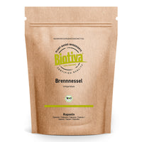 Organic Nettle 500 Capsules | 450mg per Capsule | Nettle Capsules | Urticae Folium | Highest Purity | Bottled and Checked in Germany | Vegan | Biotiva
