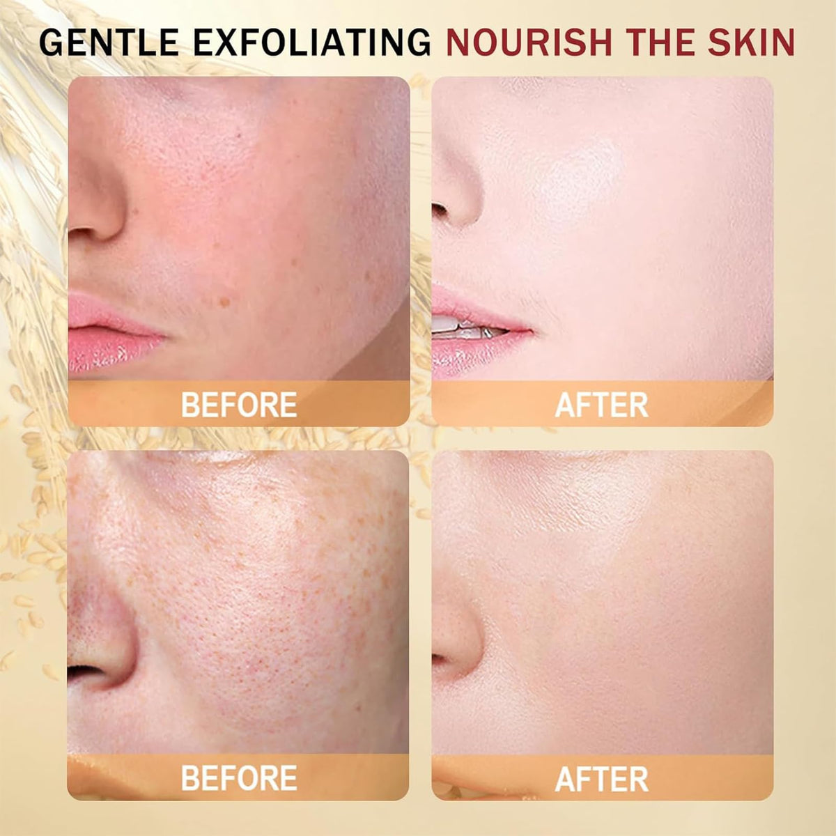INSKIN Peel Shot Glow Rice Ampoule Duo, White and Black Rice Face Exfoliator, Facial Scrub Exfoliator, Gentle Dead Skin Remover for Face & Body,Moisturizing, Suitable for All Skin