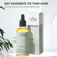 Essican Purelife Hair Growth Oil Twin Pack 100% Natural Hair Oils - 100ml Hair Growth Rosemary Oil, Argan Oil, Coconut Oil, Green Coffee, Vitamin E Oil, Castor Oil, Hair Loss Treatment, Scalp Oil Hair Serum - 2pcs