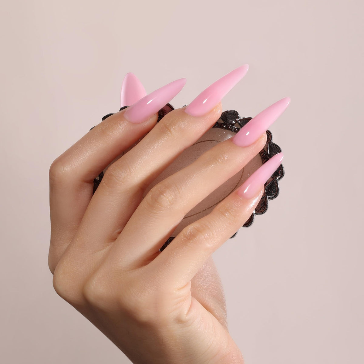 BLUESKY Bluesky All in One Fast & Easy Builder Gel Sensitive 10ml, Pink Clouds - Pale Pink, Nail Strengthener and Extender for Sensitive Nails, Requires Curing Under LED UV Nail Lamp