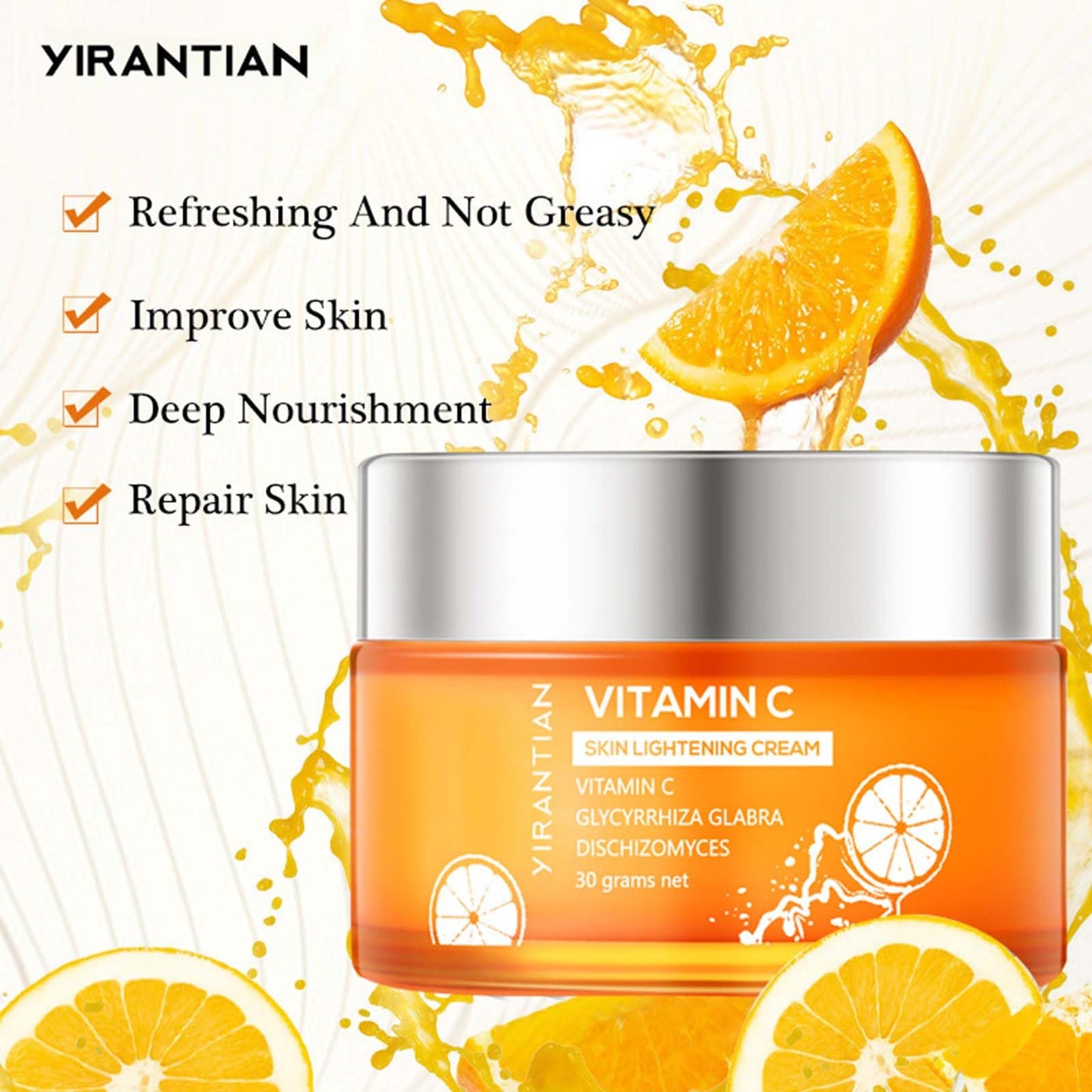 Vitamin C Face Cream with Hyaluronic & Vitamins E – Anti-Aging Moisturizer for Women, Hydrates, Plumps, Reduces Wrinkles, Dark Spots & Fine Lines