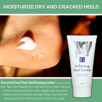 Escenti Cool Feet Soothing Foot Soak with Green Tea & Chamomile and Escenti Softening Foot Lotion 150ml | Foot Softener Set for Dry Skin | Helps Relax Tired Muscles