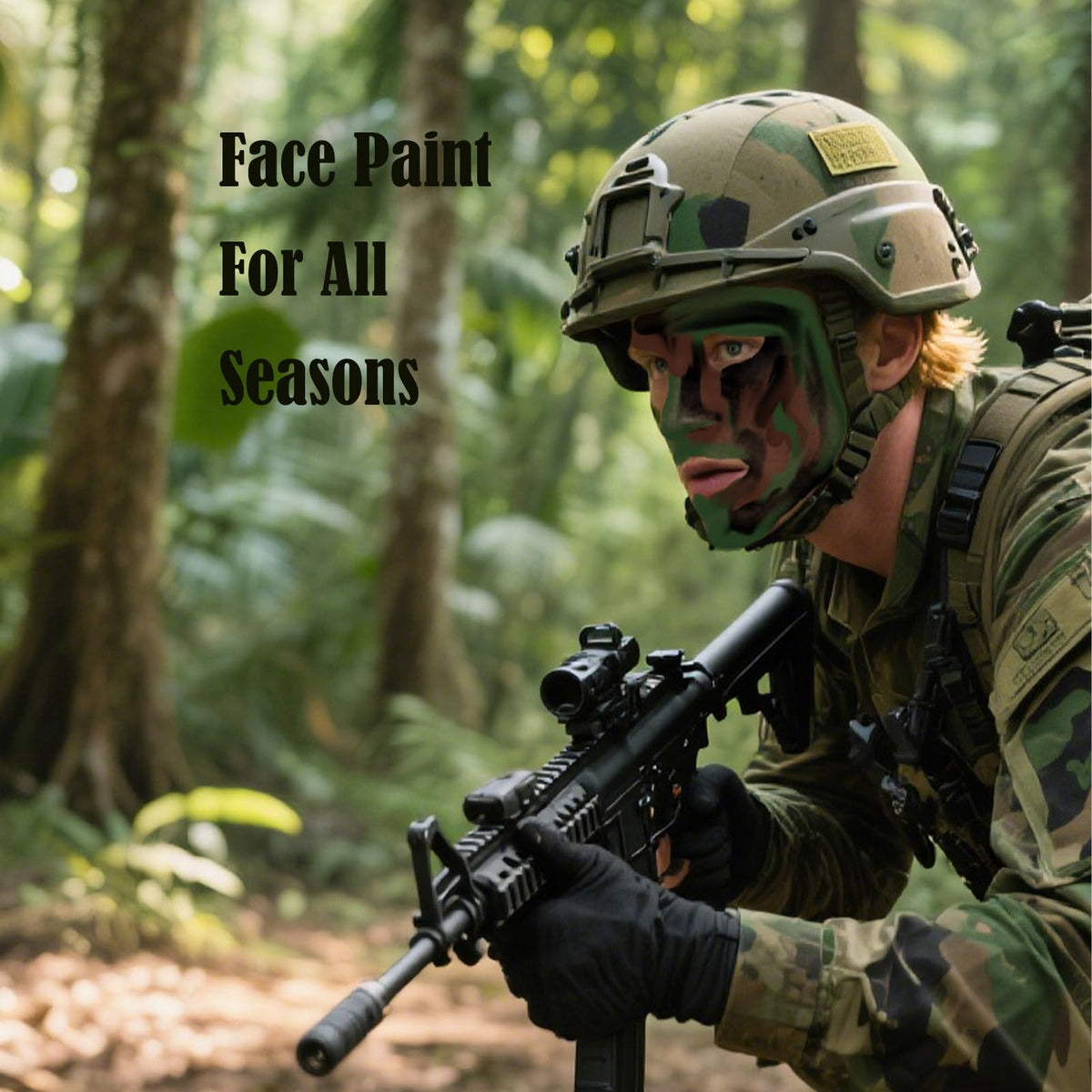 NoraGlaze 3-Piece Camouflage Face Paint Stick Set - Waterproof, Sweat-Resistant Green, Brown, Black Makeup for Hunting, Military Training, Outdoor Survival, Tactical Activities & Airsoft