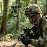 NoraGlaze 3-Piece Camouflage Face Paint Stick Set - Waterproof, Sweat-Resistant Green, Brown, Black Makeup for Hunting, Military Training, Outdoor Survival, Tactical Activities & Airsoft