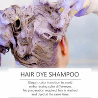 Ruojiar Instant Colour Shampoo,Hair Color Shampoo,Hair Dye Shamp/oo 3 in 1,Gentle Formula for Gray Ha/ir Coverage,Easy to Use,Plant-Based Instant Dye,Long-Lasting,Herbal Ingredients,Quick and Easy,Purple