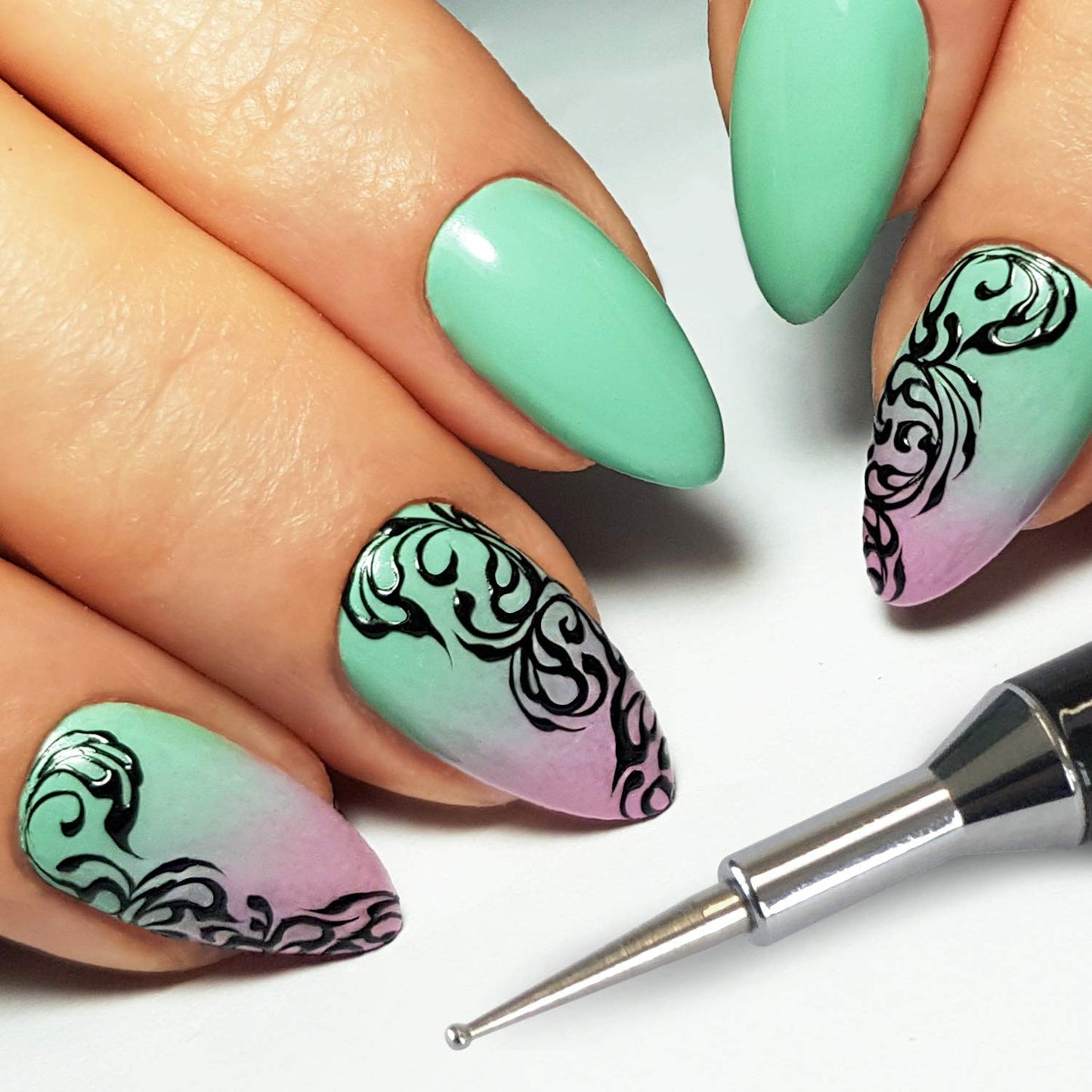 Mylee Dotting Nail Art Tool – Easy Application of Gems, Decals & Crystals, Professional Quality Manicure Accessory, Ideal for Gel Polish Decoration & Dot Design, Dual Ended for Fine Detailing