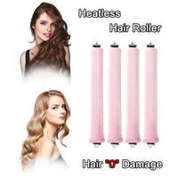 JBLJDWD 9 Pcs Heatless Blowout Rods, Heatless Curling Rod, Easy to Use Blowout Rods No Damage to Hair Heatless Curls for Curl Rods Women Long Hair Styling Tools for All Hair Pink