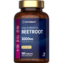 Horbäach Beetroot Tablets 3000mg | High Strength Beetroot Supplement | 180 Vegan Tablets (3 Months Supply) | Nitric Oxide | by Horbaach