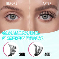 AMZGIRL LASH Lash Extension Kit 280PCS Eyelash Clusters 30D 40D DIY Eyelash Extension Kit Individual Lashes Natural Lash Clusters Kit with Lash Bond and Remover Waterproof, Lash Tweezers(D-Mix9-16mm Kit)
