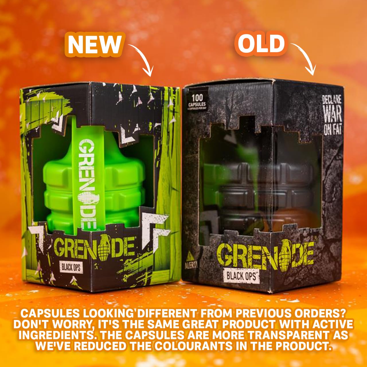 Grenade Black Ops Weight Management Capsules - Pack of 100 Capsules (Packaging May Vary)